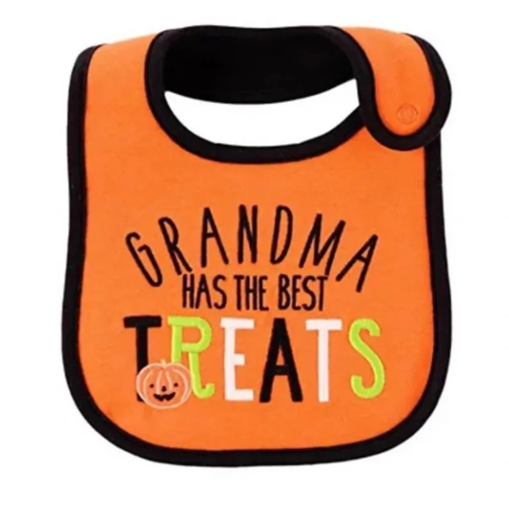 Grandma has the Best Treats Halloween Bib NWT - Picture 2 of 7